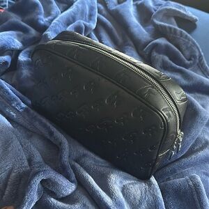 MONOGRAM SMALL COSMETIC TOILETRY BAG MATTE BLACK X BLACK